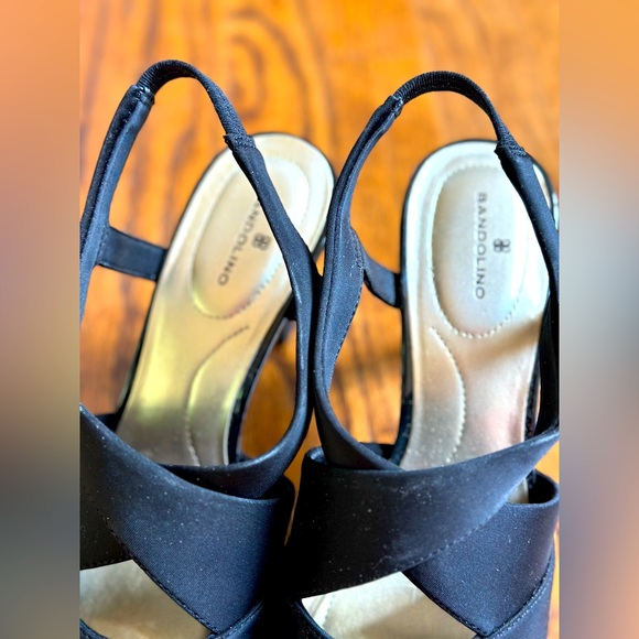 Bandolino Open Toe Black High Heels Size 9 Worn Once - Picture 5 of 6